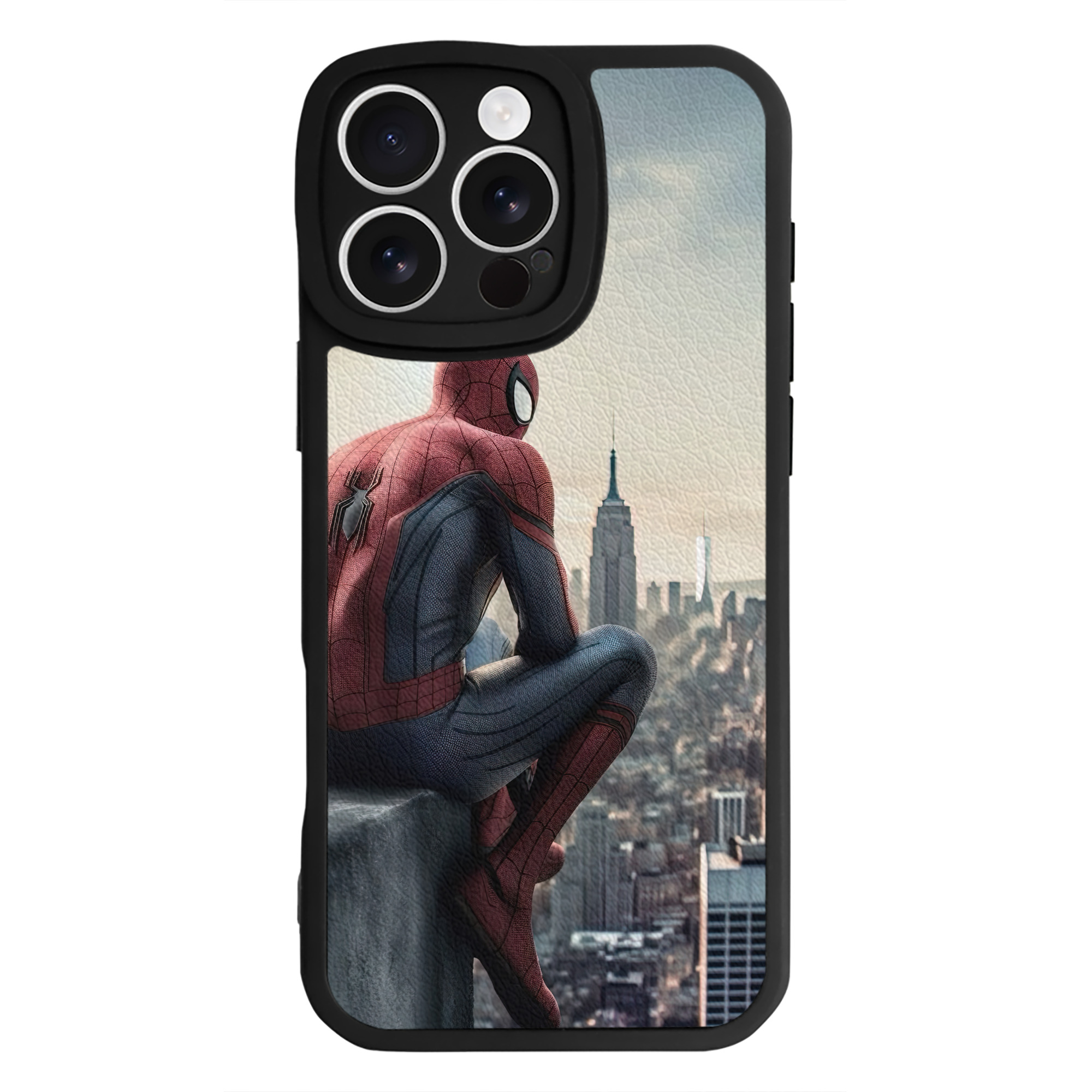 Spider Man スパイダーマン 【iPhone 16シリーズ対応】シリコンスマホケース（レザー調） 材質：シリコン